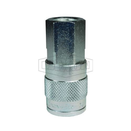 Dixon® 3JF3 Tru-Flate Automotive Female Quick Disconnect Pneumatic Coupler, 3/8-18 Nominal, Quick Disconnect Coupler x NPTF, Steel