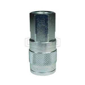 Dixon® 3JF4 Tru-Flate Automotive Female Quick Disconnect Pneumatic Coupler, 1/2-14 Nominal, Quick Disconnect Coupler x NPTF, Steel