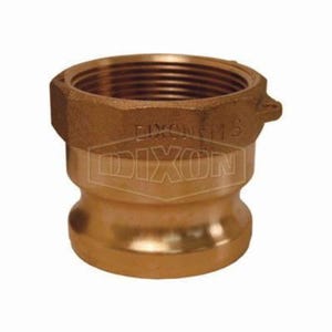 Dixon® 400-A-BR Boss-Lock™ Type A Cam and Groove Adapter, 4 in, Male Adapter x FNPT, Brass, Domestic