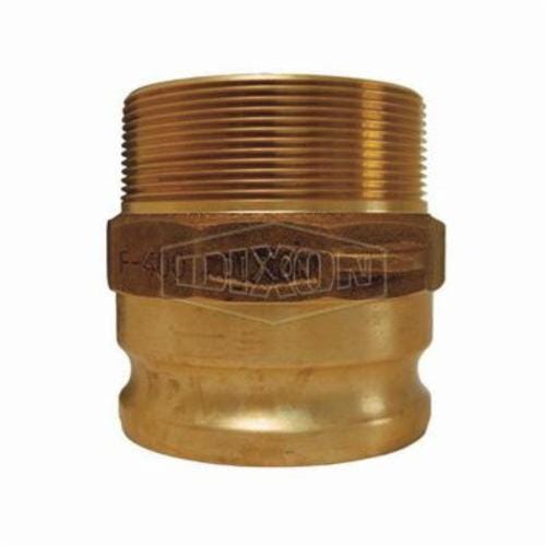 Dixon® 400-F-BR Boss-Lock™ Type F Cam and Groove Adapter, 4 in, Male Adapter x MNPT, Brass, Domestic
