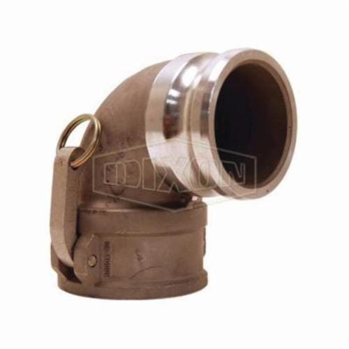 Dixon® 400DA-90SS 90°  Cam and Groove Elbow, 4 in, Male Adapter x Female Coupler, 316 Stainless Steel, Domestic
