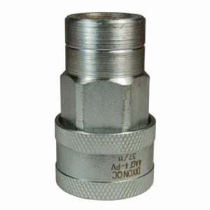 Dixon® 4AGF6-PV AG Series Agricultural Poppet Valve Coupler, 3/4-14 Nominal, Female NPTF, Steel