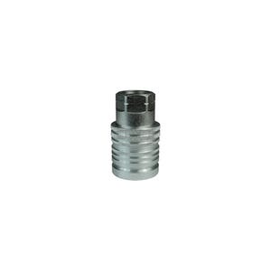Dixon® 4AGOF4-PV-PS AG Series Push/Pull Agricultural Poppet Valve Coupler, 3/4-16 Nominal, Female O-Ring Boss™ End Style, Steel