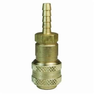 Dixon® 4DS4-B DF Industrial Interchange Automatic Pneumatic Coupler, 1/2 in Nominal, Coupler x Barb End Style, Brass, Domestic