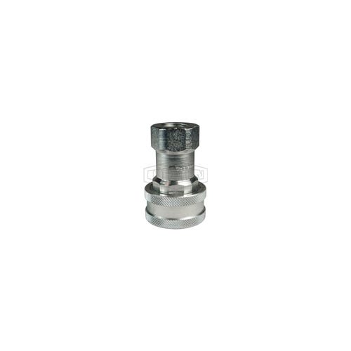 Dixon® 4HBF4 DQC H Industrial Interchange Poppet Valve Female Coupler, 1/2-14 Nominal, Female BSPP, Steel
