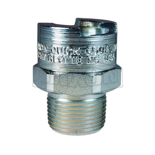 Dixon® 4NBM3 Dix-Lock™ Interchange Male Quick Disconnect Pneumatic End Coupler, 3/8-19 Nominal, Quick Disconnect Coupler x BSPT
