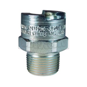 Dixon® 4NBM4 Dix-Lock™ Interchange Male Quick Disconnect Pneumatic End Coupler, 1/2-14 Nominal, Quick Disconnect Coupler x BSPT