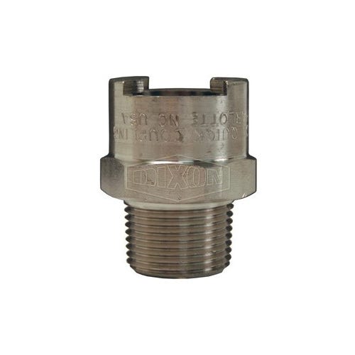 Dixon® Dix-Lock™ 4NM6-S N Series Bowes Interchange Male Quick Disconnect Coupler, 3/4-14 Nominal, Quick Disconnect Coupler x NPTF, 500 psi Pressure