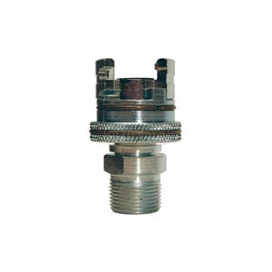 Dixon® 4PM4-FS Dual-Lock™ P Series Thor Interchange Quick Disconnect Coupler x FNPT with Knurled Flanged Sleeve, 1/2 in Nominal