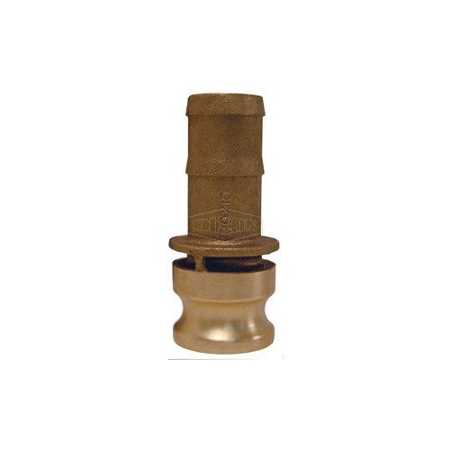 Dixon® 50-E-BR Boss-Lock™ Type E Cam and Groove Adapter, 1/2 in, Male Adapter x Hose Shank, Brass