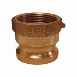 Dixon® 500-A-BR Boss-Lock™ Type A Cam and Groove Adapter, 5 in, Male Adapter x FNPT, Brass, Domestic