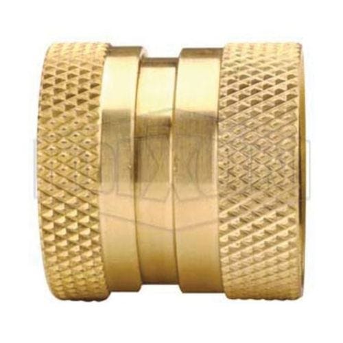 Dixon® 500QCF Unvalved Garden Hose Coupling, Female End Style, Brass, Domestic