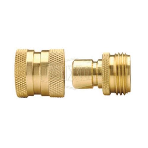 Dixon® 500QCK Unvalved Garden Hose Quick-Connector, Brass