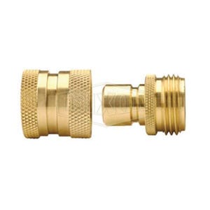 Dixon® 500QCK Unvalved Garden Hose Quick-Connector, Brass