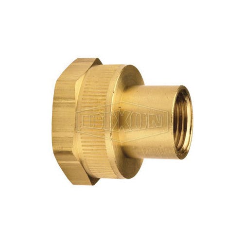 Dixon® 5011208C Adapter, 3/4-11-1/2 x 1/2-14, Female Garden Hose Thread x FNPT, Brass