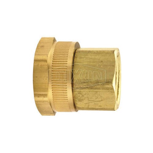 Dixon® 5021212C Adapter, 3/4-11-1/2 x 3/4-14, Garden Hose Thread x FNPT, Brass, Domestic