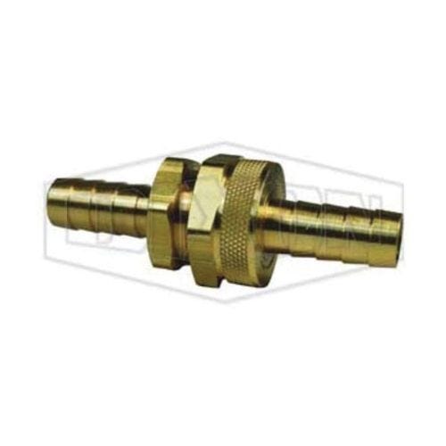 Dixon® 5921212K Hose Coupling with Hex Nut, 3/4-11-1/2 x 3/4 in Nominal, Garden Hose Thread x Hose Barb End Style, Brass, Domestic