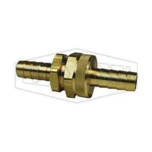 Dixon® 5921212K Hose Coupling with Hex Nut, 3/4-11-1/2 x 3/4 in Nominal, Garden Hose Thread x Hose Barb End Style, Brass, Domestic