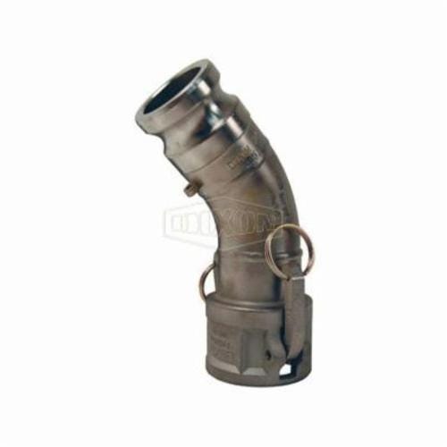 Dixon® 600DA-45AL 45°  Cam and Groove Elbow, 6 in, Male Adapter x Female Coupler, Aluminum, Domestic