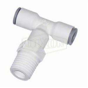 Dixon® 65086014WP2 LIQUIfit™ Swivel Branch Tee, 3/8 x 1/4 in Nominal, Tube x MNPT End Style, Nylon, Domestic