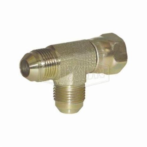 Dixon® 6602-4 Run Tee, 7/16-20 Nominal, 37° Male Flare x 37° Female Swivel, Steel, Domestic