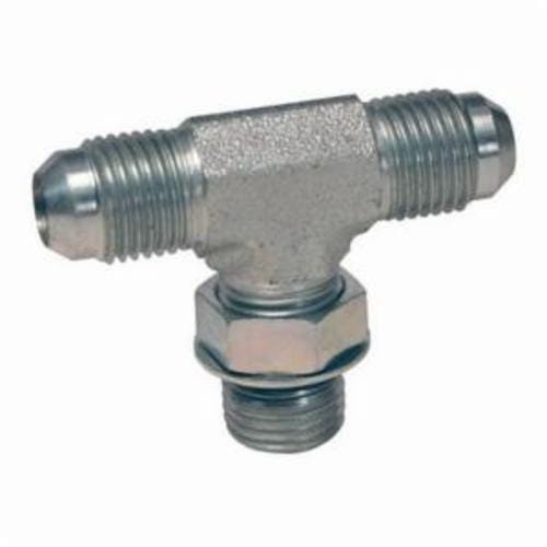 Dixon® 6803-6 Straight Hydraulic Branch Tee, 9/16-18 Nominal, 37°  Male JIC Flare x Male SAE O-Ring Boss™, Carbon Steel, Domestic