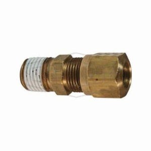 Dixon® 68NAB66VS Air Brake Connector, 17/32-24 x 3/8 in Nominal, Straight Male x Pipe End Style, Brass, Domestic