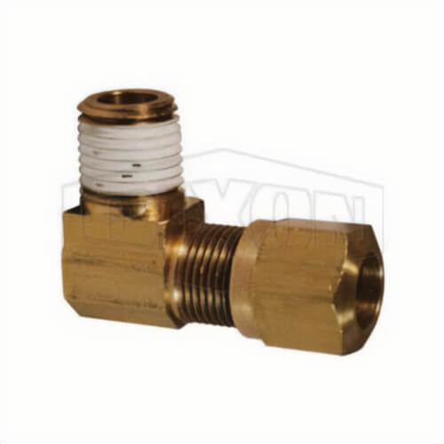 Dixon® 69NAB42VS 90°  Air Brake Elbow, 7/16-24 x 1/8 in Nominal, Straight Male x Pipe End Style, Brass, Domestic