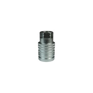 Dixon® 4AGF6-PV-PS AG Series Push/Pull Agricultural Poppet Valve Coupler, 3/4-14 Nominal, Female NPTF, Steel