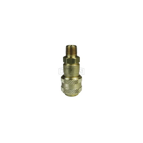 Dixon® 6DM6-B Industrial Automatic Male Quick Disconnect Pneumatic Coupler, 3/4-14 Nominal, Quick Disconnect Coupler x NPTF, Brass
