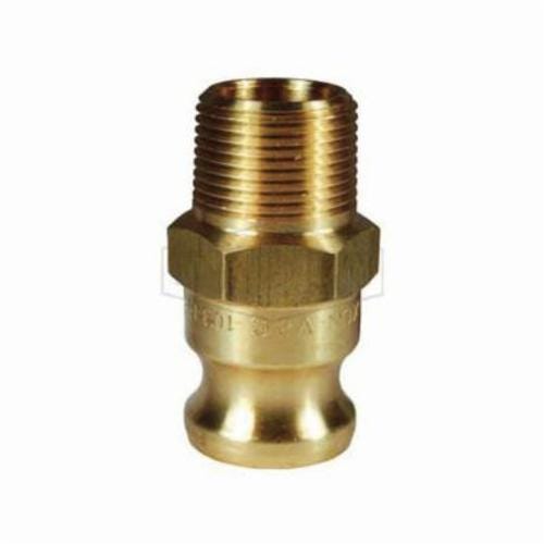 Dixon® 7550-F-BR Boss-Lock™ Type F Cam and Groove Adapter, 3/4 x 1/2 in, Male Adapter x MNPT, Brass, Domestic