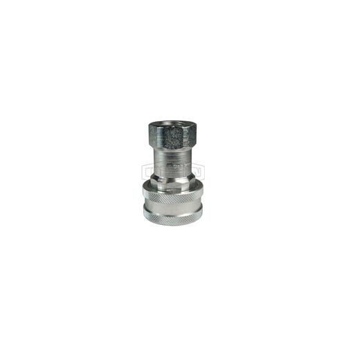 Dixon® 8HBF8 DQC H Industrial Interchange Poppet Valve Female Coupler, 1-11 Nominal, Female BSPP, Steel