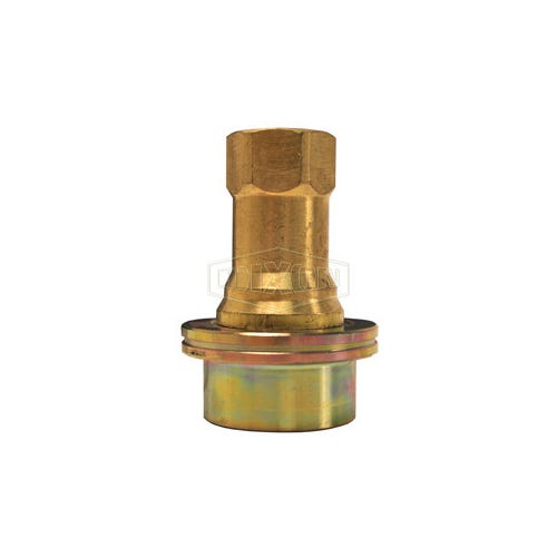 Dixon® 8HSF8-B Quick Disconnect Poppet Valve Coupler, 1 in Nominal, Quick Disconnect Coupler x FNPT, Brass, Domestic