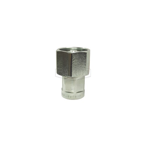 Dixon® 8WF8-HN DQC W Wingstyle Interchange Hex-Nut Female Coupler, 1-11-1/2 Nominal, Female NPTF, Steel