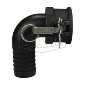 Dixon® 90PPC150 90°  Cam and Groove Elbow, 1-1/2 in, Coupler x Hose Shank, Polypropylene, Domestic
