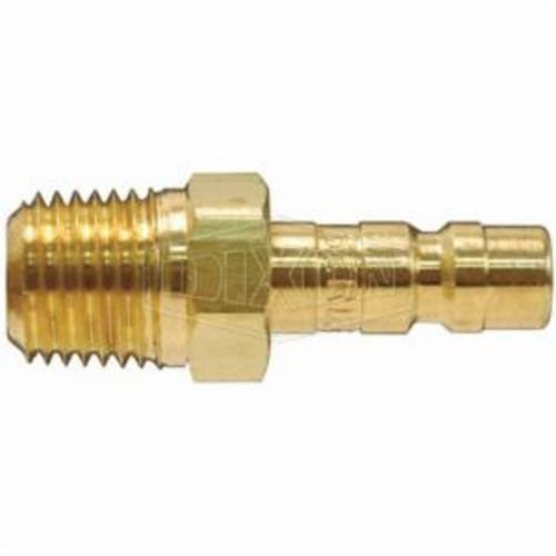 Dixon® A1M1-B A Series Quick Connect Plug, 1/8-27 Nominal, Quick Connect Plug x MNPT, 500 psi Pressure, Brass, Domestic