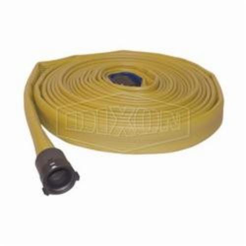 Dixon® A515Y50RAS 500 Single Jacket Color Impregnated Fire Hose, 1-1/2 in, NPSH, 50 ft L, 225 psi Working, Polyester, Domestic