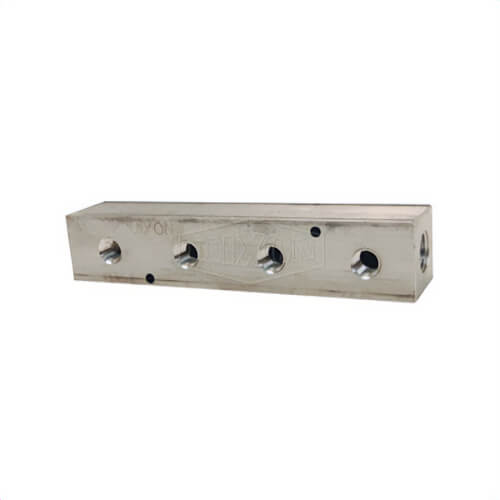 Dixon® AMF43 Bar Manifold, (1) 1/2 in NPT Inlets x (4) 3/8 in NPT Outlets