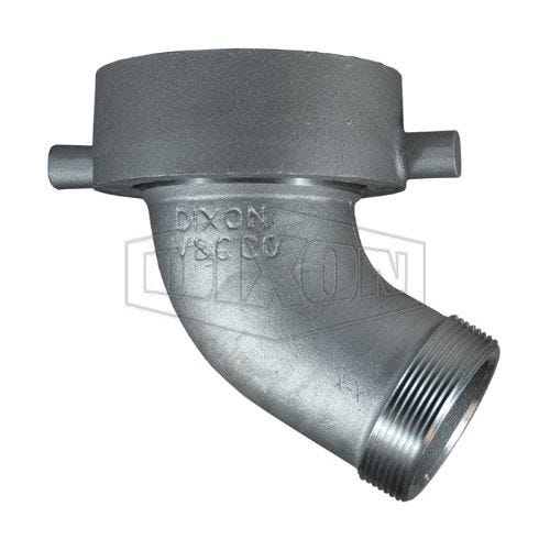 Dixon® ATCT30 Style T 120°  Tank Car Elbow, 3 x 5 in, MNPT x Railroad Tank Car, Aluminum, Domestic