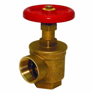 Dixon® AVF251 Global Angle Hose Valve with Aluminum Handwheel, 2-1/2 x 2-1/2 in Nominal, FNPT x FNPT End Style, 300 psi Pressure, Forged Brass Body