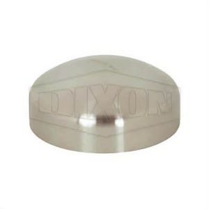 Dixon® End Cap, Fitting/Connector Type: Cap, 1-1/2 in Nominal Size, Butt Weld, 304 Stainless Steel, Unpolished, 1/2 in H, Domestic