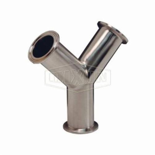 Dixon® B28BMP-R300 Clamp True Wye, 3 in, 316L Stainless Steel, Domestic