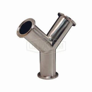 Dixon® B28BMP-R400 Clamp True Wye, 4 in, 316L Stainless Steel, Domestic