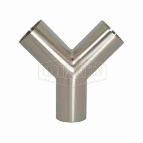 Dixon® B28W-R150P Weld True Wye, 1-1/2 in, 316L Stainless Steel, Domestic