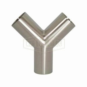 Dixon® B28W-R150P Weld True Wye, 1-1/2 in, 316L Stainless Steel, Domestic
