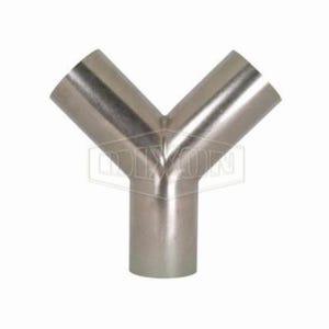Dixon® B28W-R150U Weld True Wye, 1-1/2 in, 316L Stainless Steel, Domestic