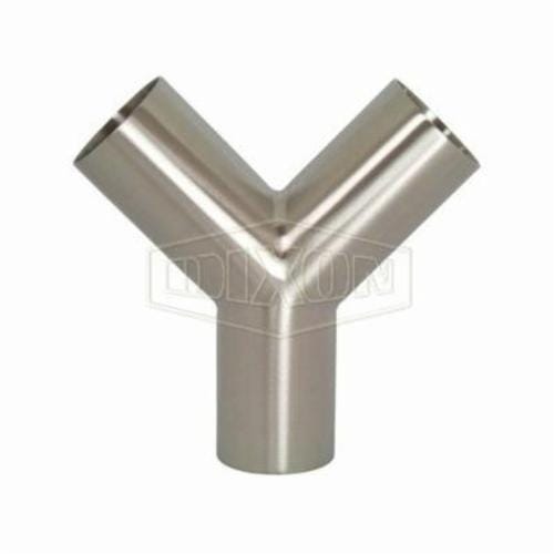 Dixon® B28W-R250P Weld True Wye, 2-1/2 in, 316L Stainless Steel, Domestic