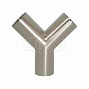 Dixon® B28W-R250P Weld True Wye, 2-1/2 in, 316L Stainless Steel, Domestic