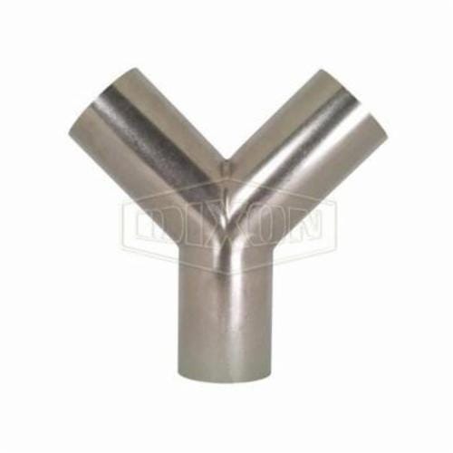 Dixon® B28W-R400U Weld True Wye, 4 in, 316L Stainless Steel, Domestic