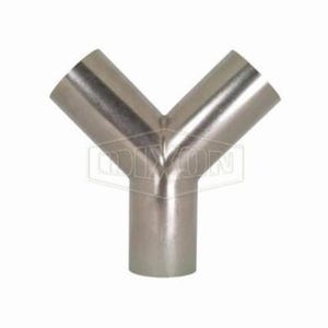 Dixon® B28W-R400U Weld True Wye, 4 in, 316L Stainless Steel, Domestic